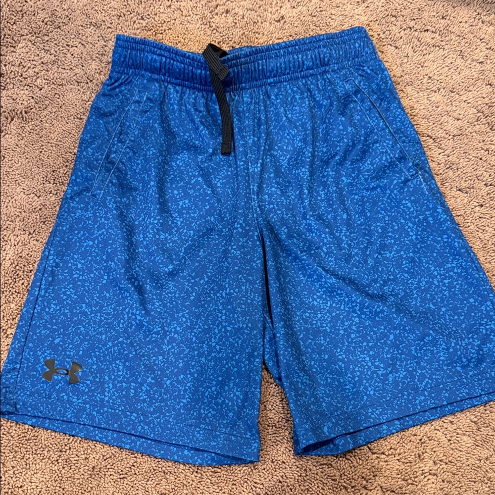Under Armour Men's Speckled Blue Athletic Shorts